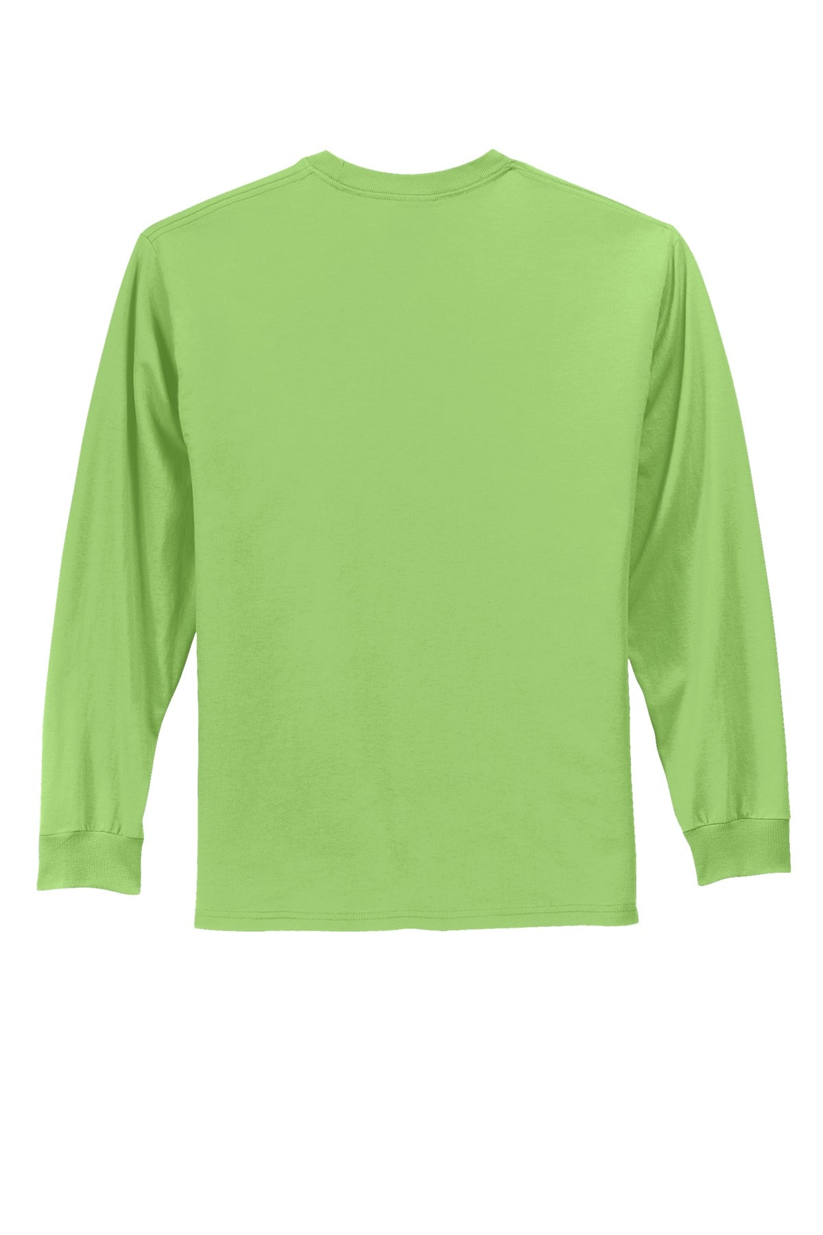 Port & Company Tall Long Sleeve Essential Tee. PC61LST Lime Tall