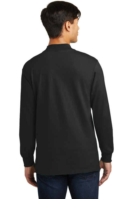 Port & Company Essential Mock Turtleneck.  PC61M Jet Black