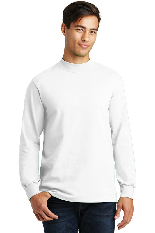 Port & Company Essential Mock Turtleneck.  PC61M White