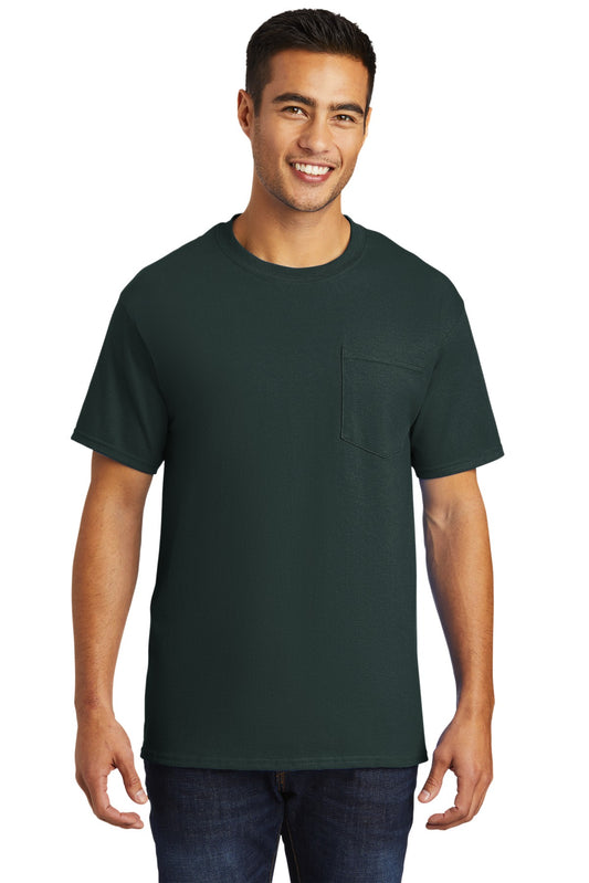 Port & Company Tall Essential Pocket Tee. PC61PT Dark Green Tall