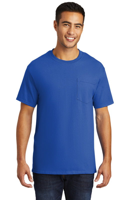 Port & Company Tall Essential Pocket Tee. PC61PT Royal Tall