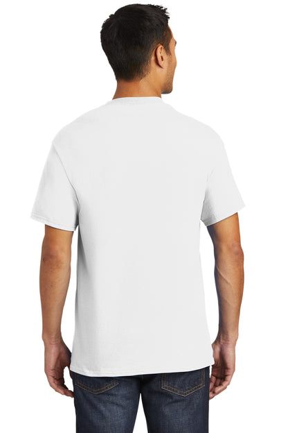 Port & Company Tall Essential Pocket Tee. PC61PT White Tall