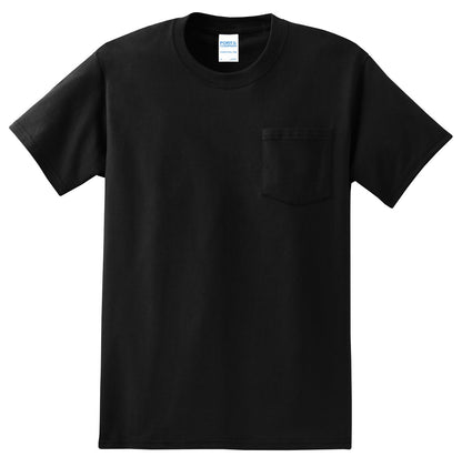 Port & Company Essential Pocket Tee. PC61P Jet Black