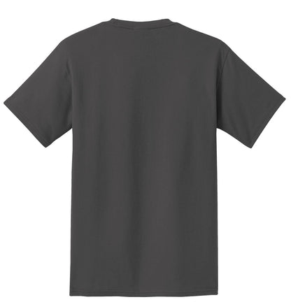 Port & Company Essential Pocket Tee. PC61P Charcoal
