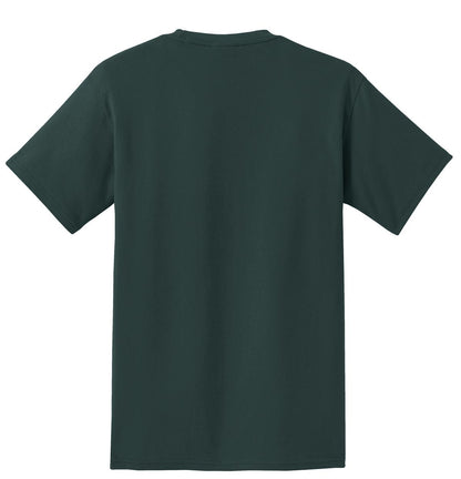 Port & Company Essential Pocket Tee. PC61P Dark Green