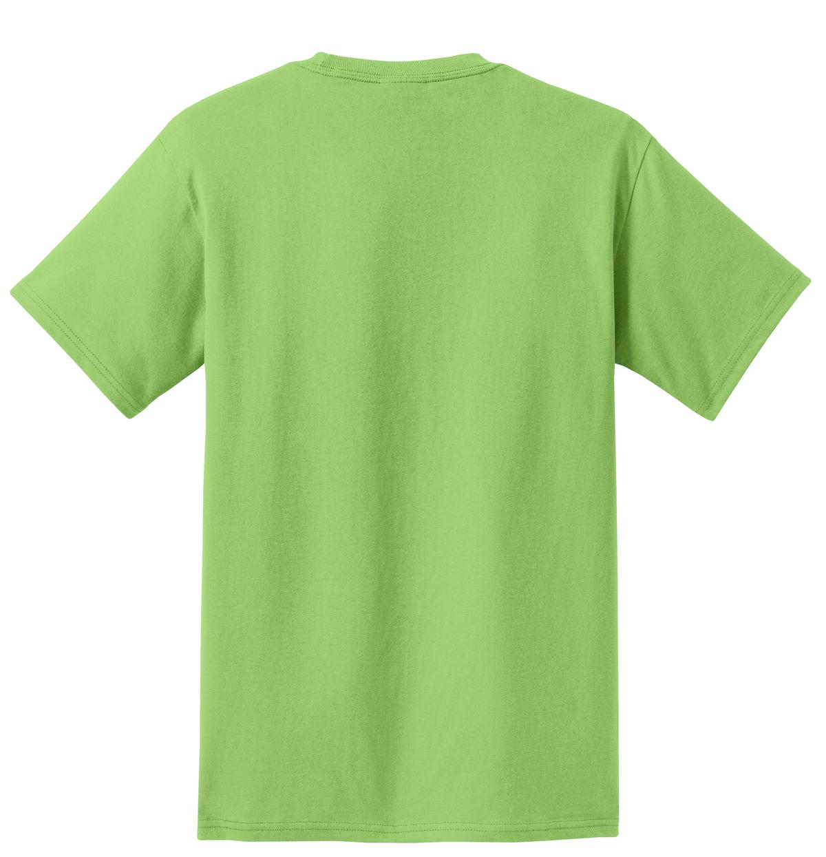 Port & Company Essential Pocket Tee. PC61P Lime