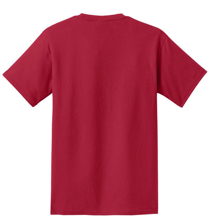 Port & Company Tall Essential Pocket Tee. PC61PT Red Tall