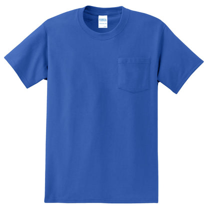 Port & Company Essential Pocket Tee. PC61P Royal