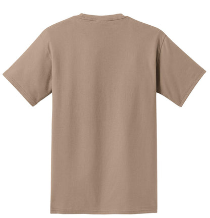 Port & Company Tall Essential Pocket Tee. PC61PT Sand Tall