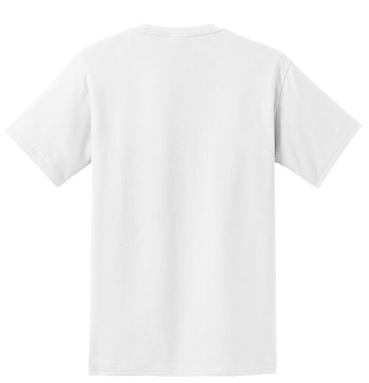Port & Company Essential Pocket Tee. PC61P White