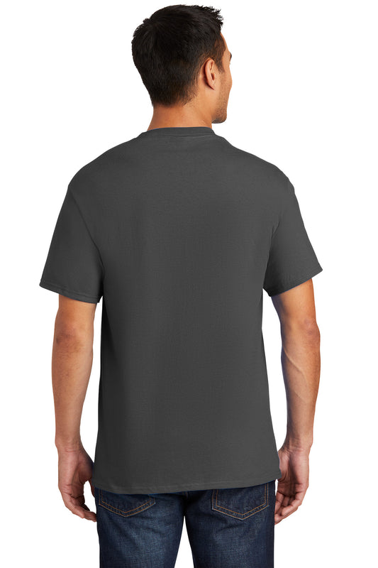 Port & Company Essential Pocket Tee. PC61P Charcoal