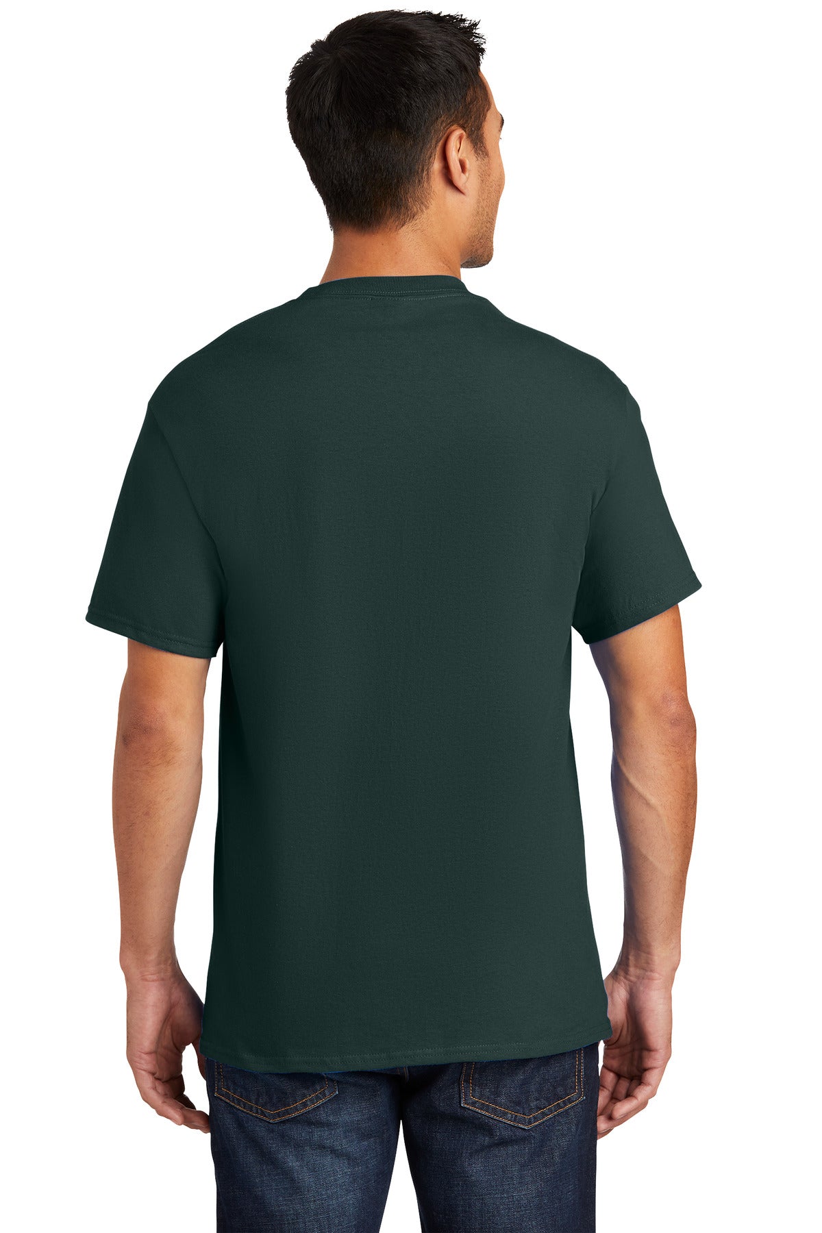 Port & Company Essential Pocket Tee. PC61P Dark Green