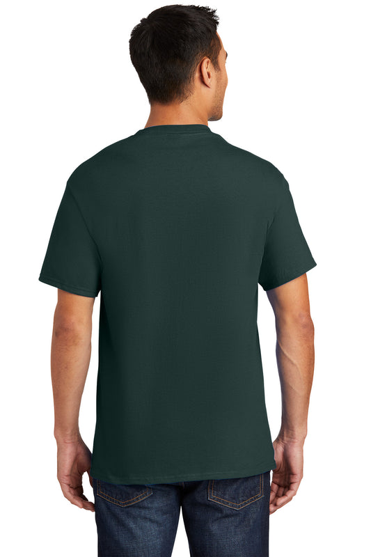 Port & Company Essential Pocket Tee. PC61P Dark Green