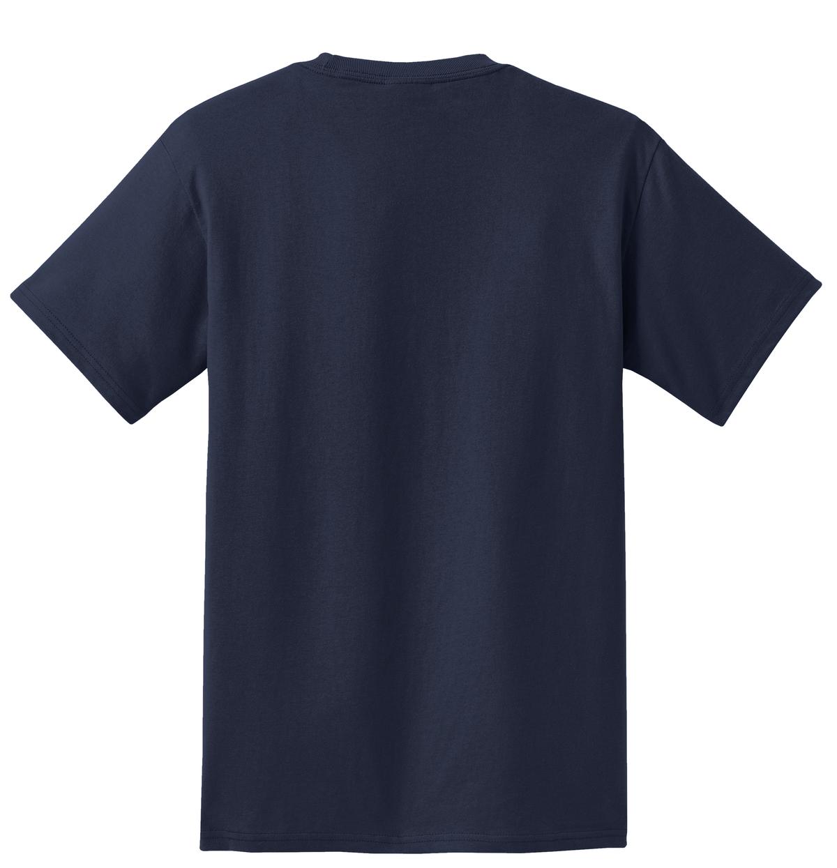Port & Company Essential Pocket Tee. PC61P Deep Navy