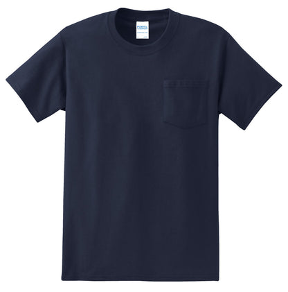 Port & Company Essential Pocket Tee. PC61P Deep Navy