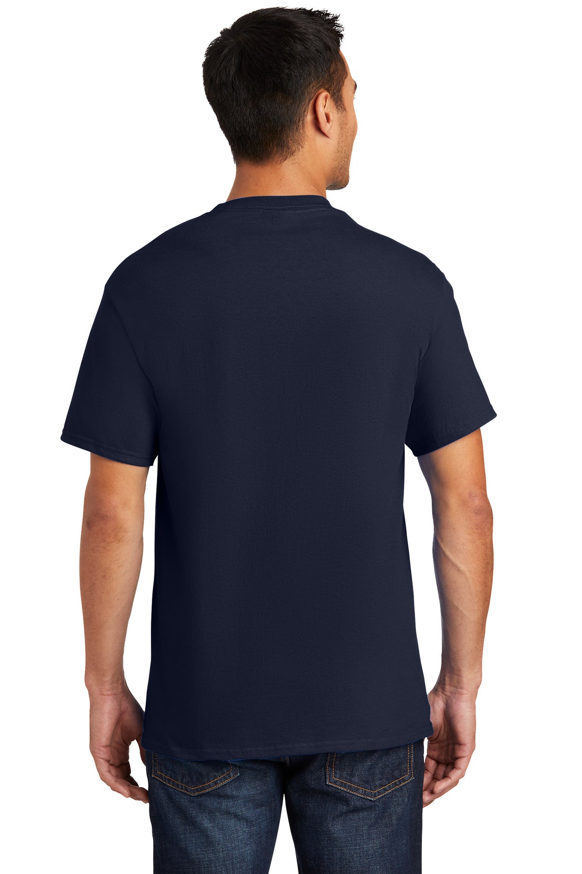 Port & Company Essential Pocket Tee. PC61P Deep Navy