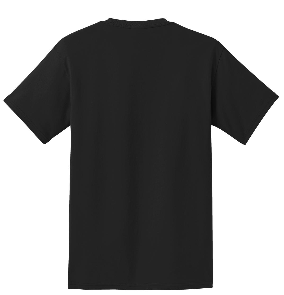 Port & Company Essential Pocket Tee. PC61P Jet Black