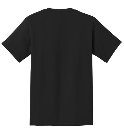 Port & Company Essential Pocket Tee. PC61P Jet Black
