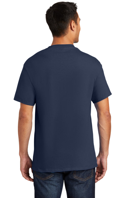Port & Company Essential Pocket Tee. PC61P Navy