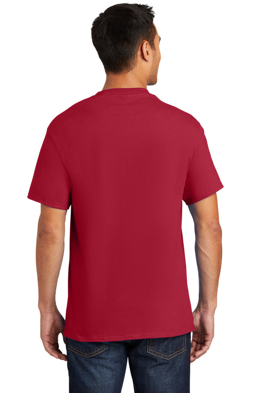 Port & Company Essential Pocket Tee. PC61P Red