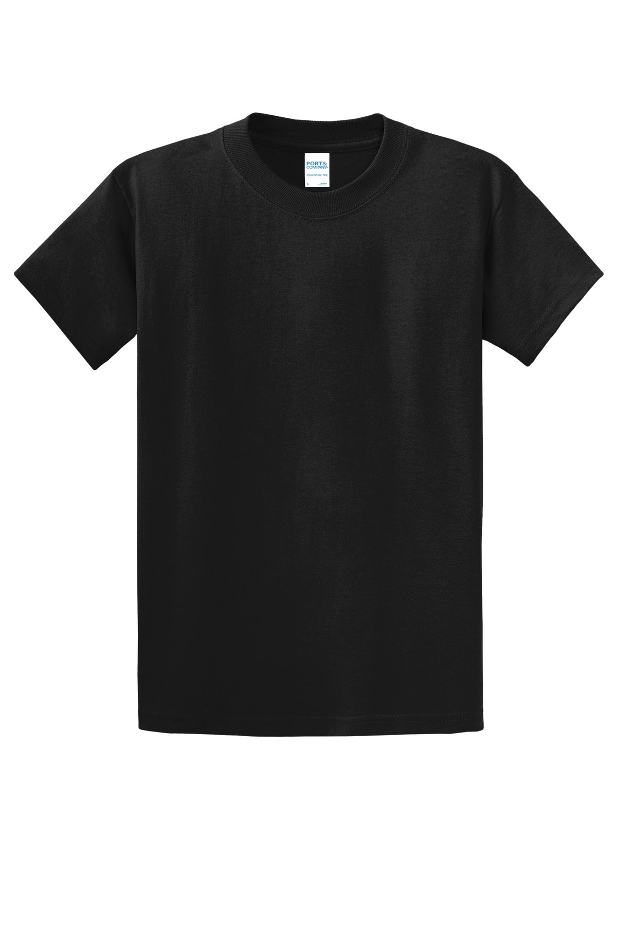 Port & Company Tall Essential Tee.  PC61T Jet Black Tall