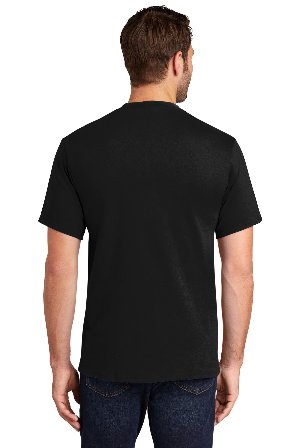 Port & Company Tall Essential Tee.  PC61T Jet Black Tall