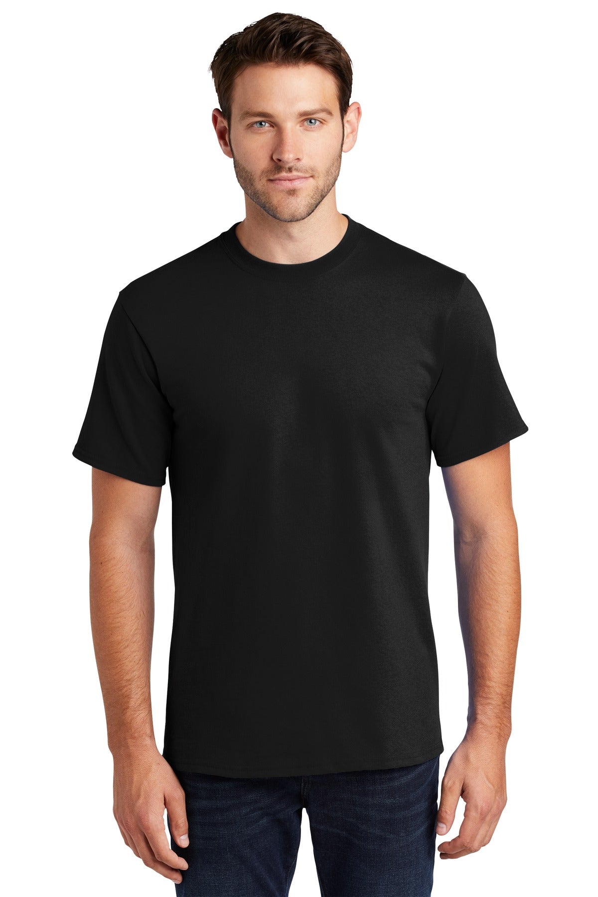 Port & Company Tall Essential Tee.  PC61T Jet Black Tall