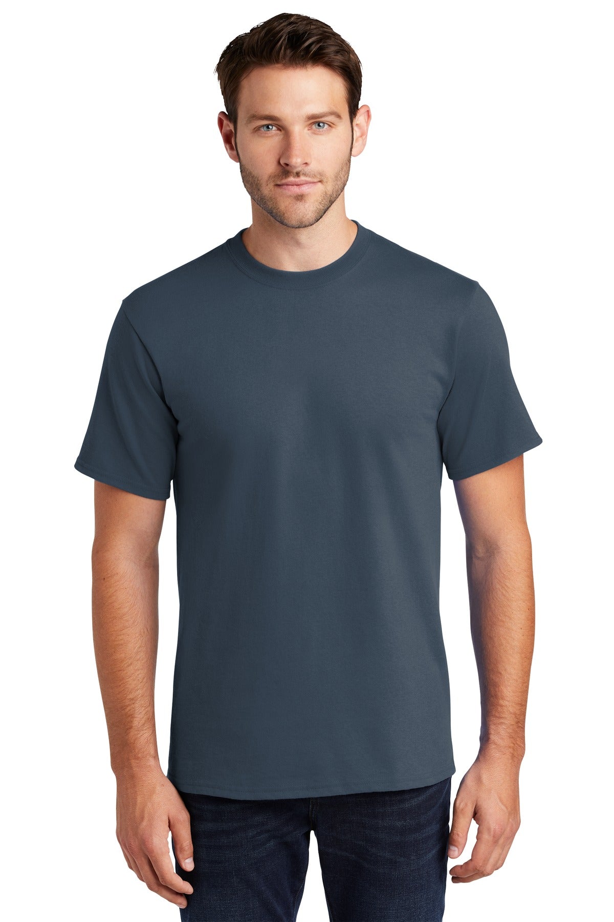 Port & Company Tall Essential Tee.  PC61T Steel Blue Tall