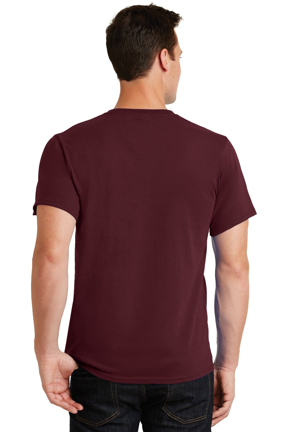 Port & Company Essential Tee. PC61 Athletic Maroon