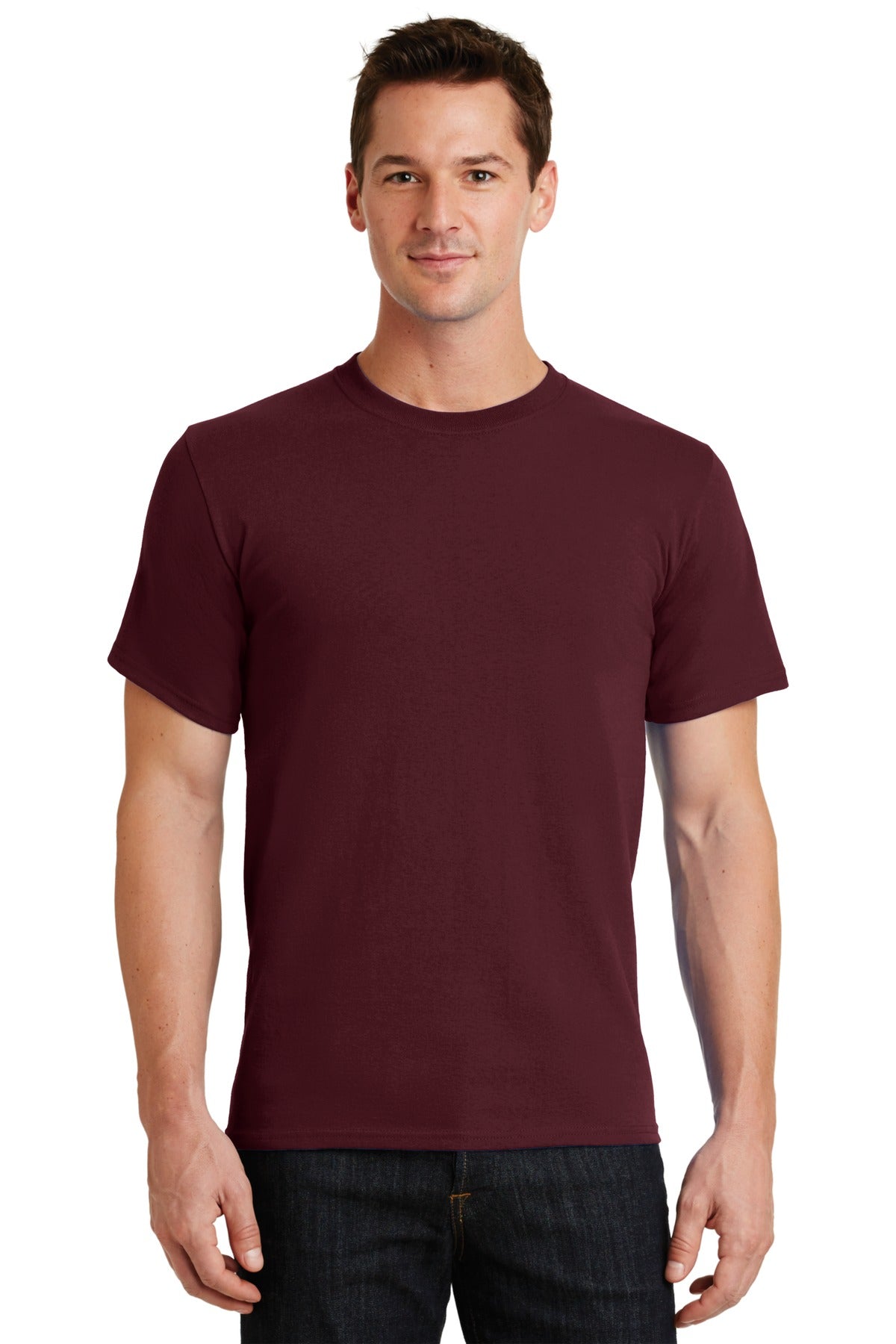 Port & Company Essential Tee. PC61 Athletic Maroon
