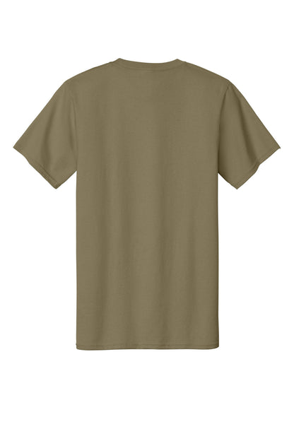 Port & Company Essential Tee. PC61 Coyote Brown