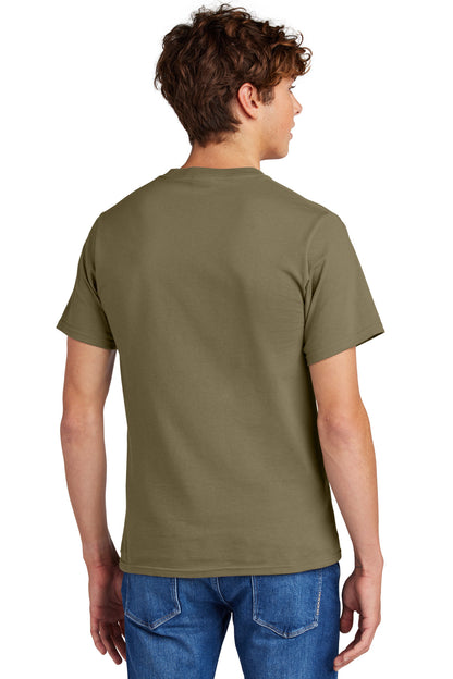 Port & Company Essential Tee. PC61 Coyote Brown