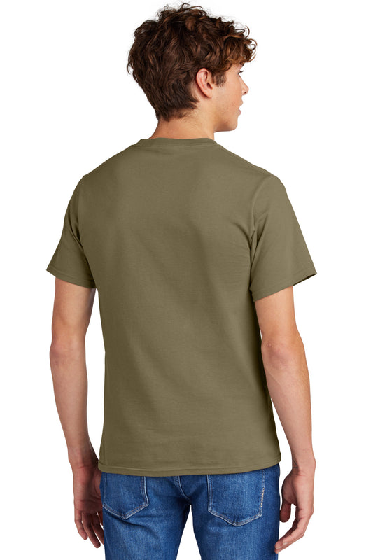 Port & Company Essential Tee. PC61 Coyote Brown