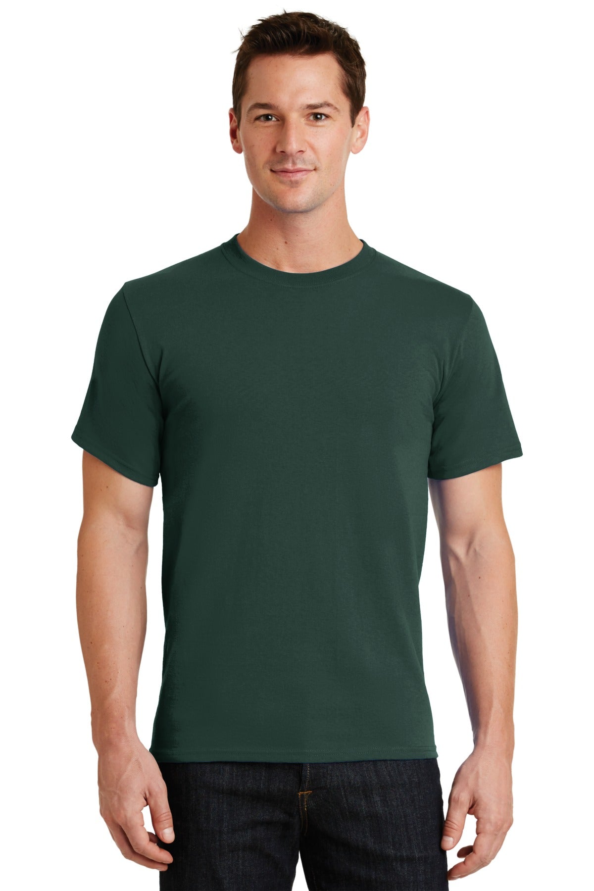 Port & Company Essential Tee. PC61 Dark Green