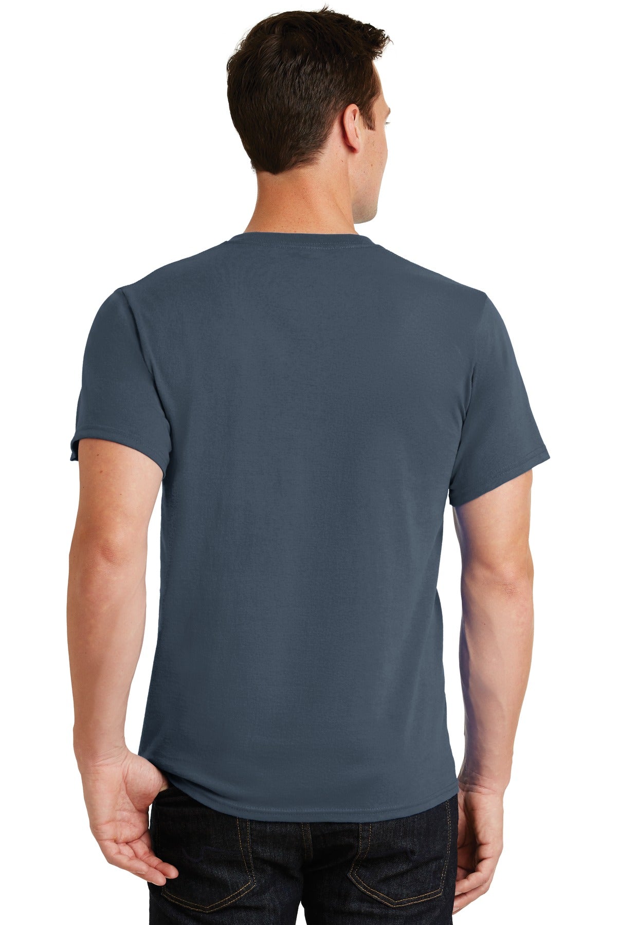 Port & Company Essential Tee. PC61 Steel Blue
