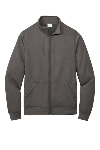 Port & Company  Core Fleece Cadet Full-Zip Sweatshirt PC78FZ Charcoal