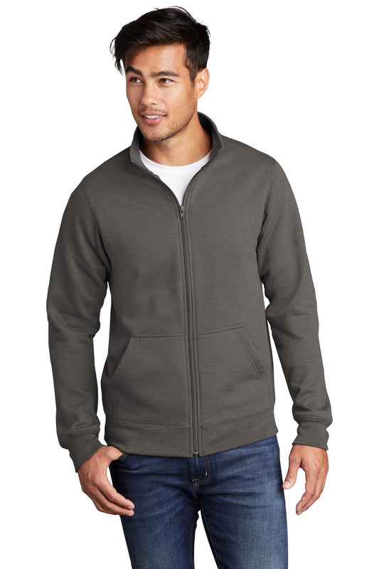Port & Company  Core Fleece Cadet Full-Zip Sweatshirt PC78FZ Charcoal