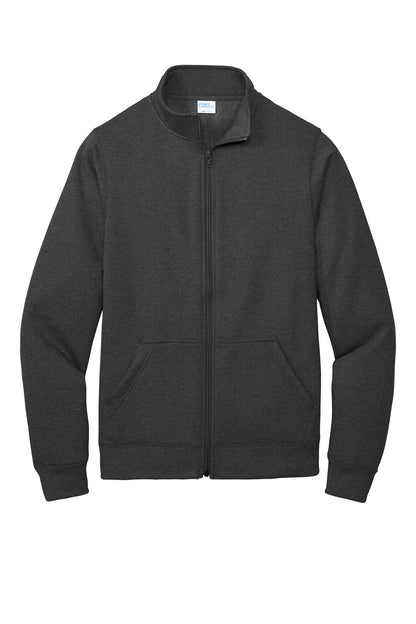 Port & Company  Core Fleece Cadet Full-Zip Sweatshirt PC78FZ Dark Heather Grey