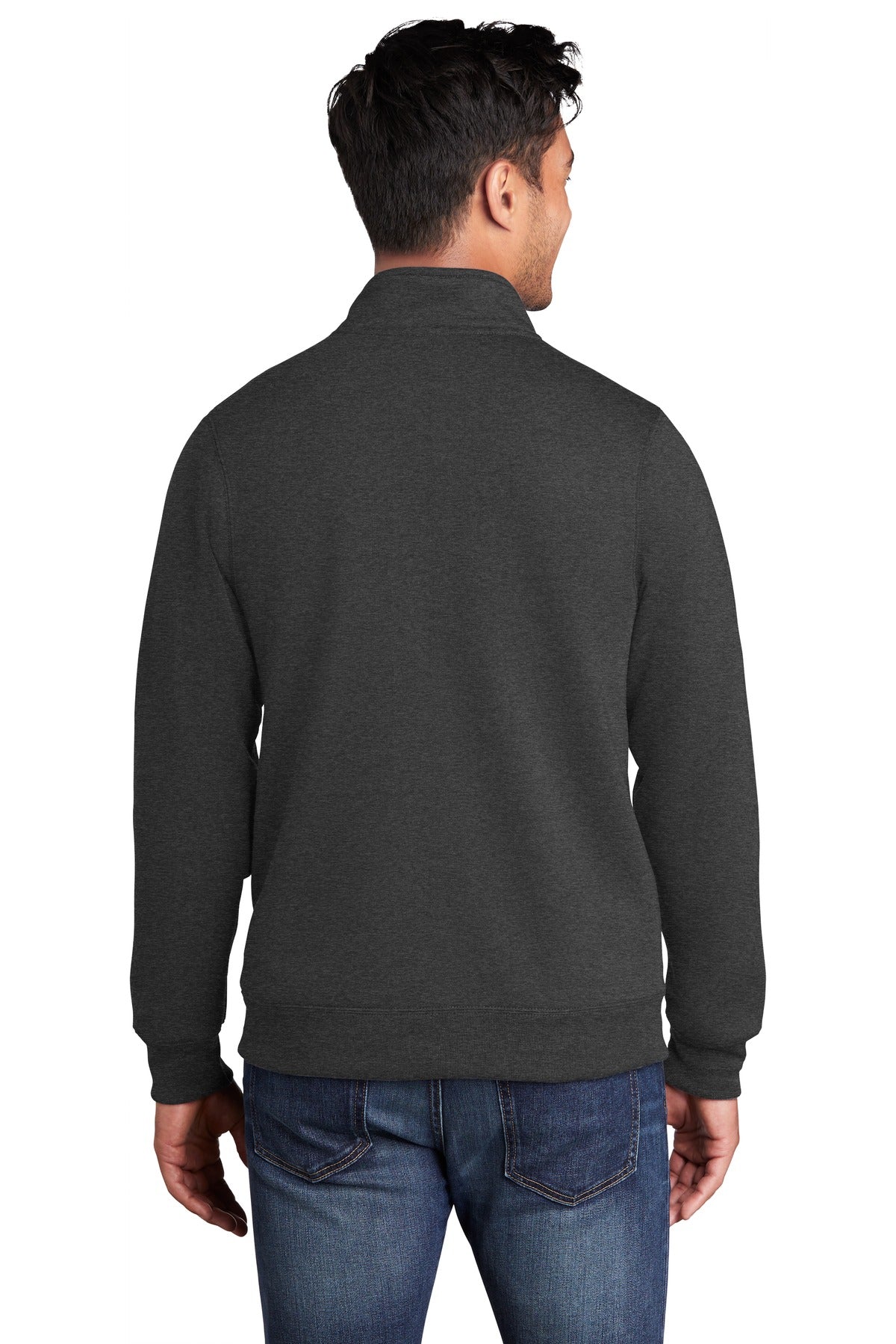Port & Company  Core Fleece Cadet Full-Zip Sweatshirt PC78FZ Dark Heather Grey