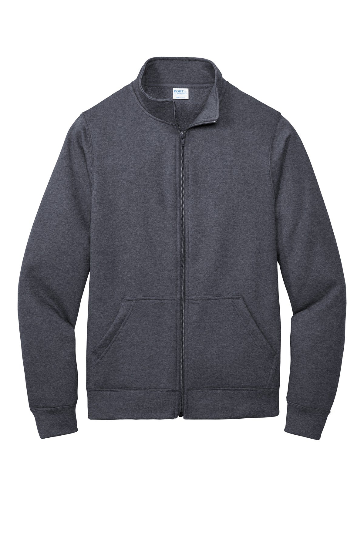 Port & Company  Core Fleece Cadet Full-Zip Sweatshirt PC78FZ Heather Navy