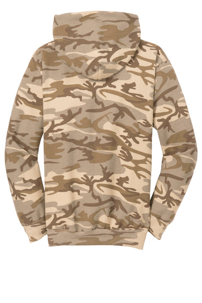 Port & Company Core Fleece Camo Pullover Hooded Sweatshirt. PC78HC Desert Camo
