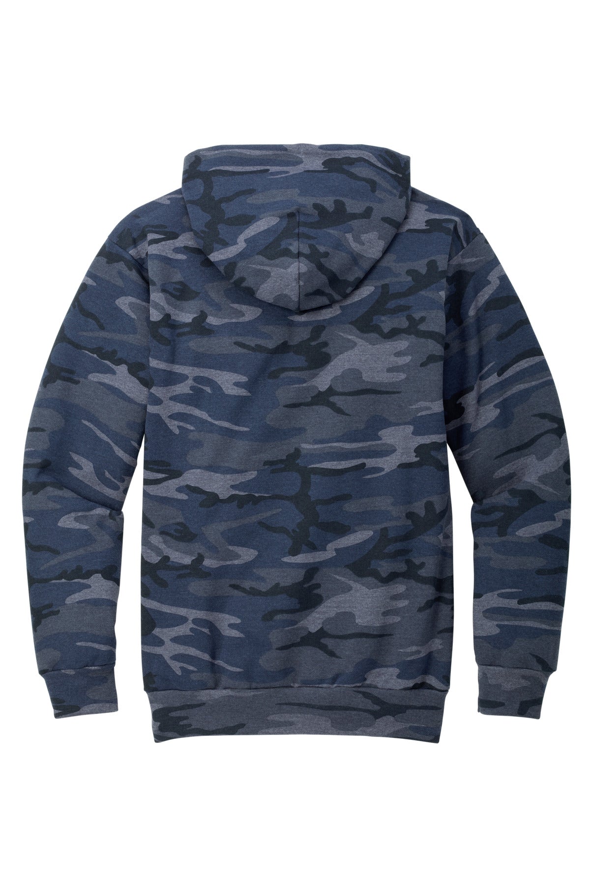 Port & Company Core Fleece Camo Pullover Hooded Sweatshirt. PC78HC Heather Navy Camo