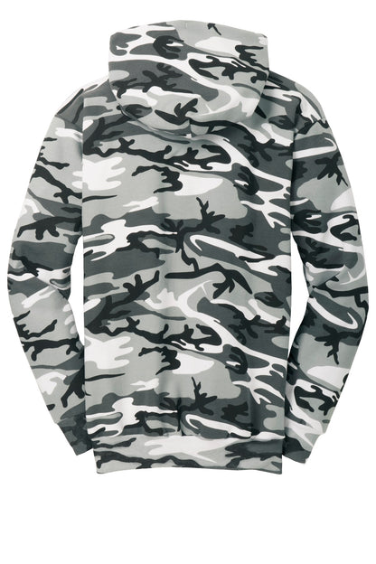 Port & Company Core Fleece Camo Pullover Hooded Sweatshirt. PC78HC Winter Camo
