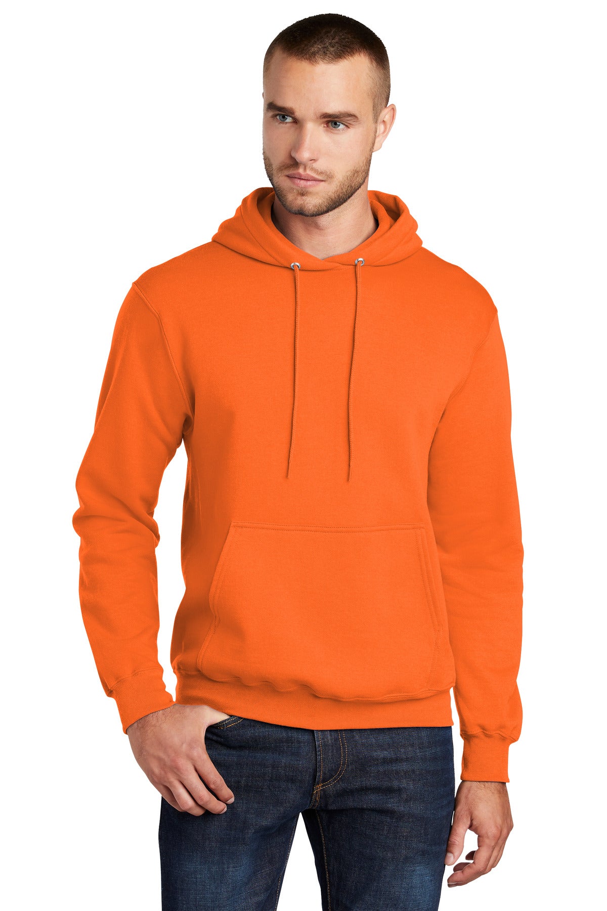 Port & Company  Tall Core Fleece Pullover Hooded Sweatshirt PC78HT S. Orange Tall