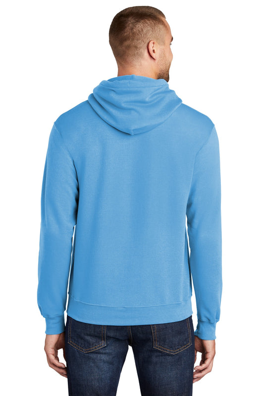 Port & Company Core Fleece Pullover Hooded Sweatshirt. PC78H Aquatic Blue