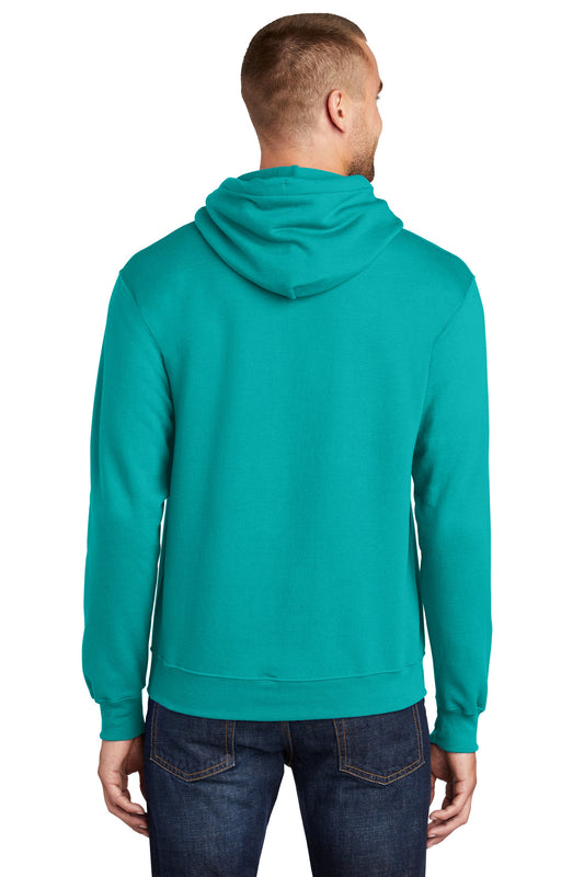 Port & Company Core Fleece Pullover Hooded Sweatshirt. PC78H Bright Aqua