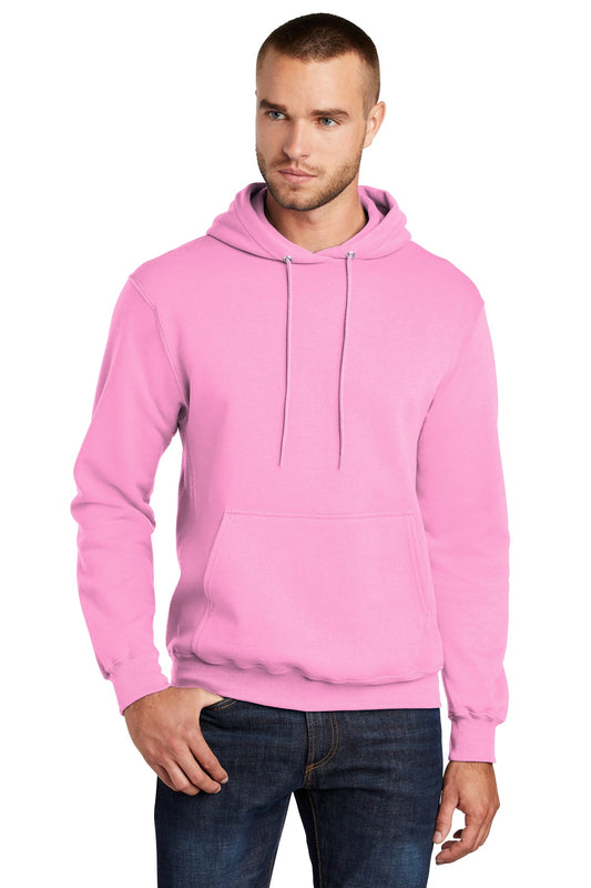Port & Company Core Fleece Pullover Hooded Sweatshirt. PC78H Candy Pink