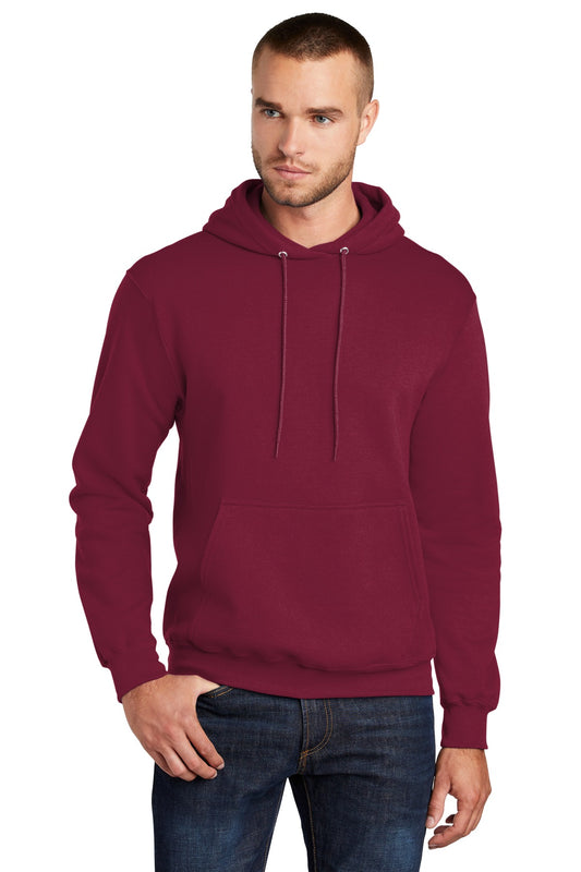 Port & Company Core Fleece Pullover Hooded Sweatshirt. PC78H Cardinal