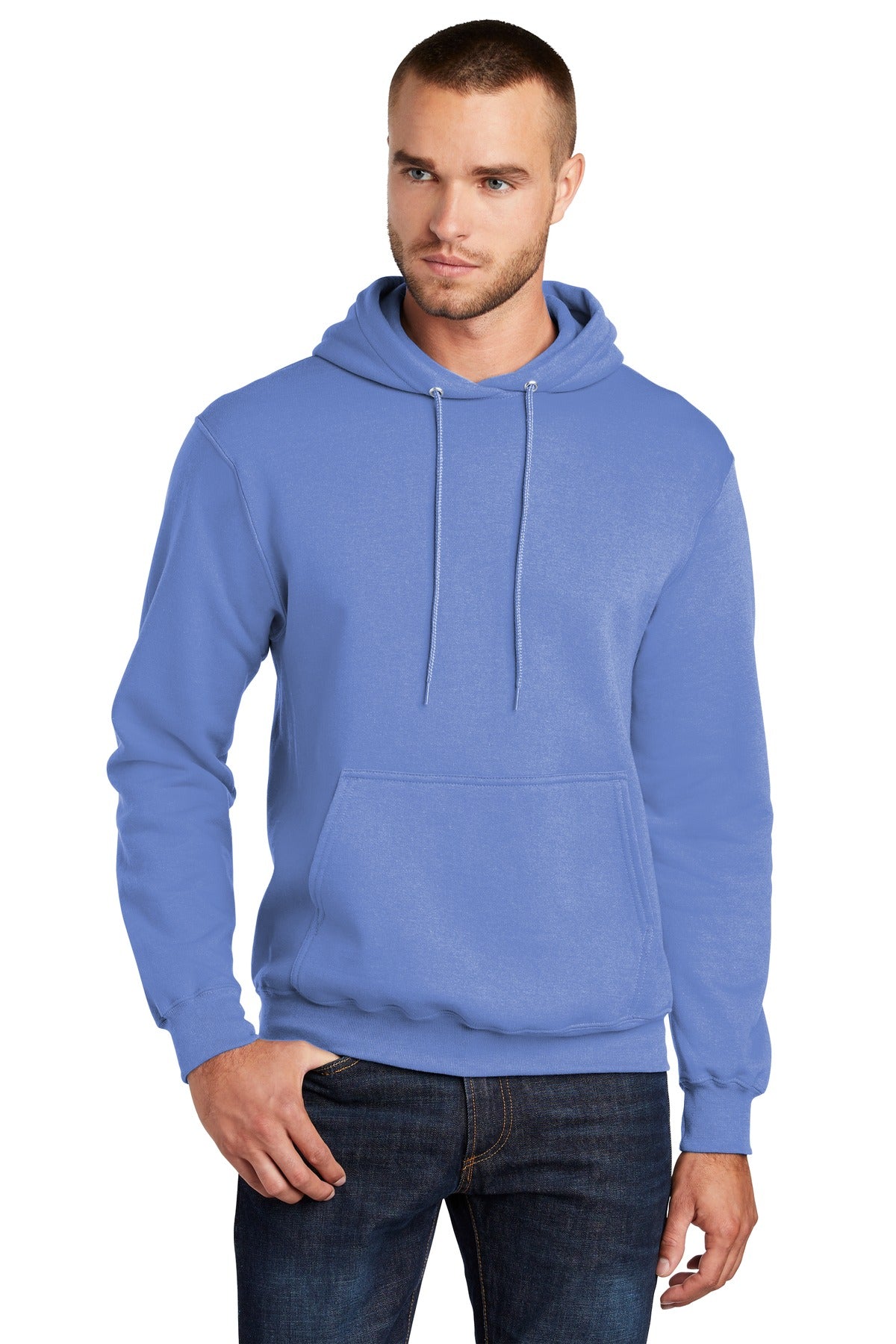 Port & Company Core Fleece Pullover Hooded Sweatshirt. PC78H Carolina Blue