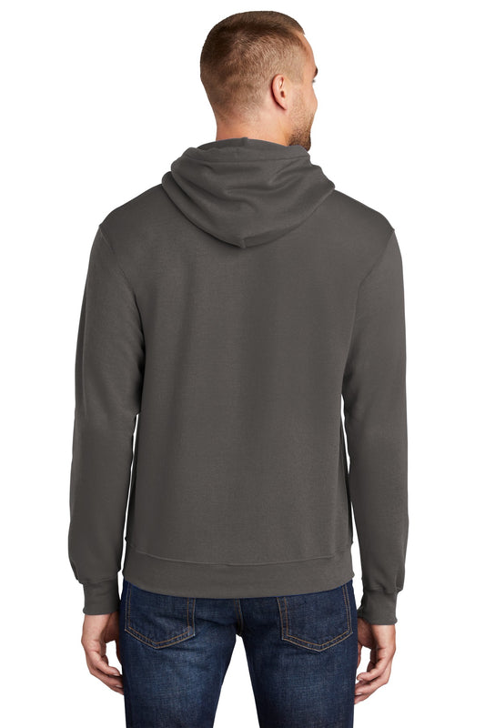 Port & Company Core Fleece Pullover Hooded Sweatshirt. PC78H Charcoal